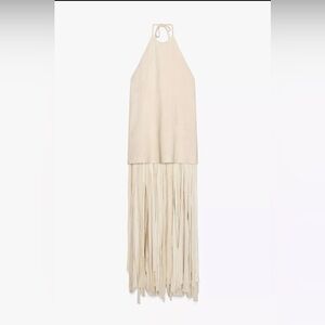 Zara Cream Halter Maxi Dress